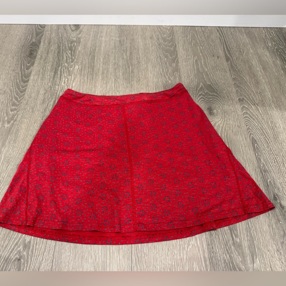 Toad&Co Red Floral Seleena Skort Large